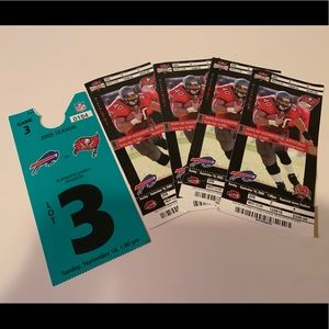 LOT OF 4 2005 TAMPA BAY BUCCANEERS GAME TICKETS.